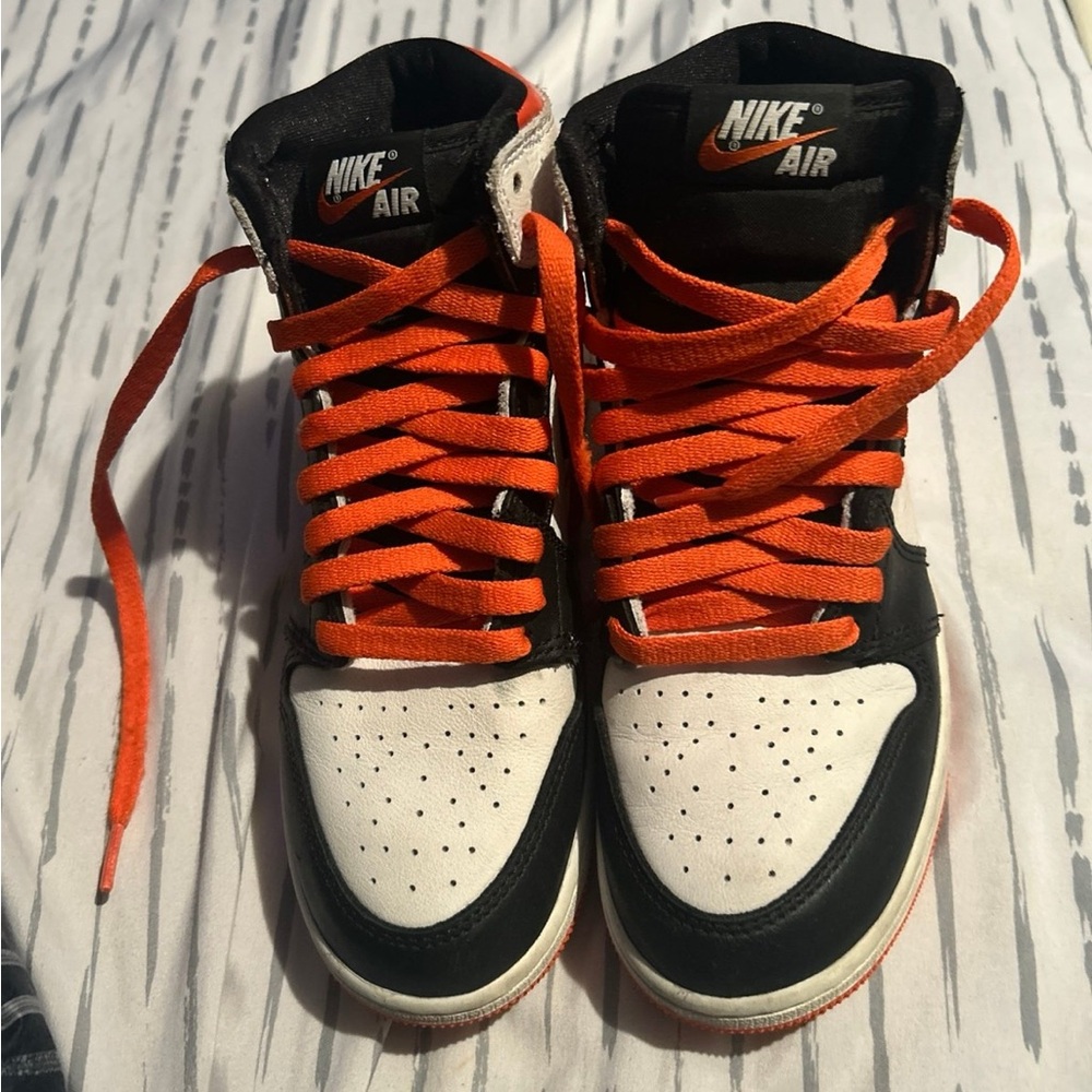 Jordan Kids Sneakers Black White Orange